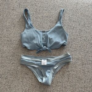 Blue Bodyglove Ribbed Bikini Set